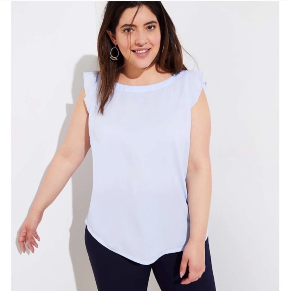 Loft Plus • Cutout Back Flutter Top